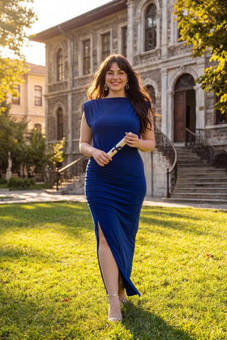 Trendyol Curve Women's Blue Plain Maxi Sleeveless Stylish/Night Shift Plus Size Dress