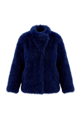 Trendyol Curve Women's Dark blue Plain Long Regular fit Plus Size Coats