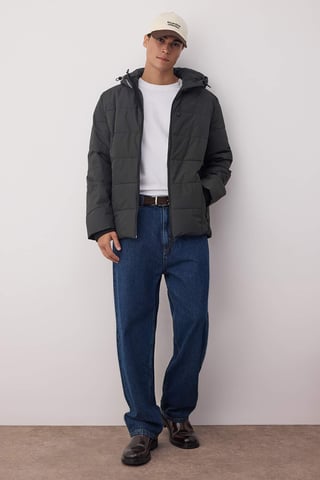 TRENDYOL MAN Men's Khaki Plain Long Regular fit Winter Jackets