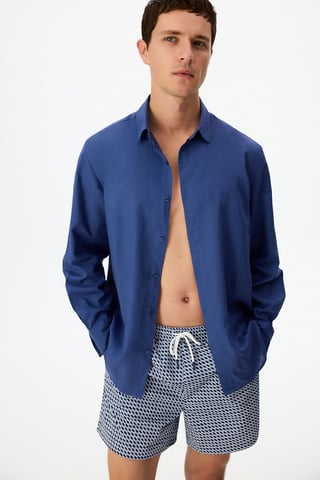 Men's Countty Club Geometric Print Swim Shorts