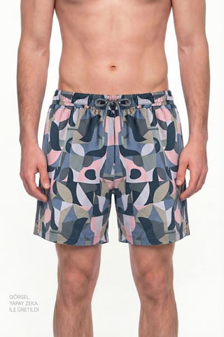 Men's Mindfulness Pattern Swim Shorts