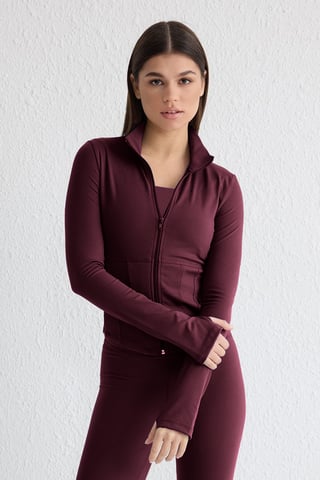 TRENDYOLMİLLA Women's Burgundy Plain Fitted Sports Blazers