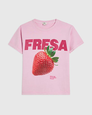 River Island T-shirt voor meisjes Roze met glitter Fresha Aardbei