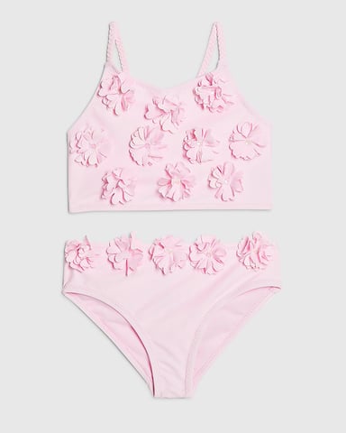 River Island Mini tankiniset voor meisjes roze met bloemen Premium 2-delig