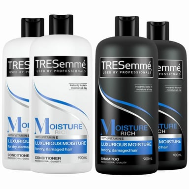 TRESemme Luxurious Moisture Rich Pack of 2 Shampoo & Conditioner Pack of 2, 900ml