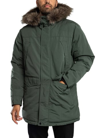 Superdry Everest Parkajack Van Imitatiebont, Groen