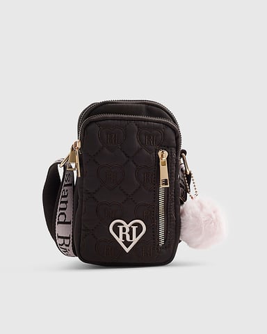 River Island Girls Crossbody Bag Brown Festival Quilted