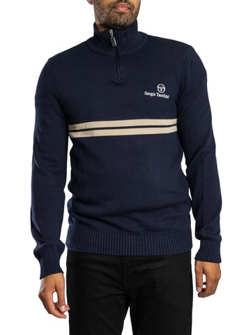 Sergio Tacchini New Dallas 1/4 Zip Knit, Beige
