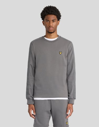 Sweatshirt met ronde hals en jacquardband
