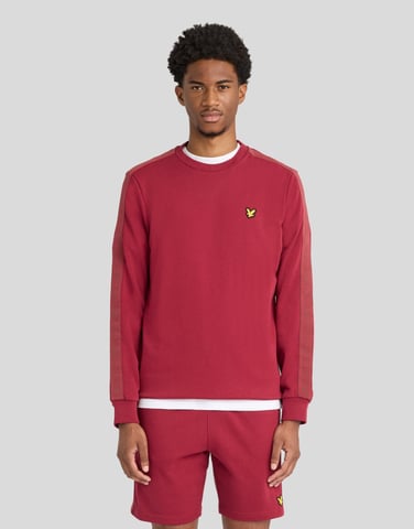 Sweatshirt met ronde hals en jacquardband