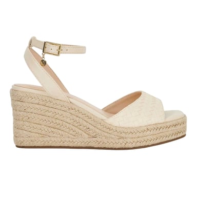 Dune London Womens/Ladies Kerries Espadrille High Heel Wedge Sandals (Off White)