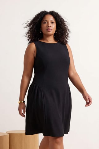 Trendyol Curve Women's Black Polka dot Short / Mini Sleeveless Casual A-line Plus Size Dress