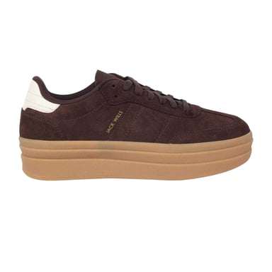 Jack Wills Womens/Ladies Newbury Suede Platform Trainers (Brown/White/Gum)