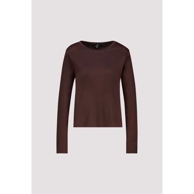 Monari long-sleeve shirt with rhinestone details 810053 567 black coffee