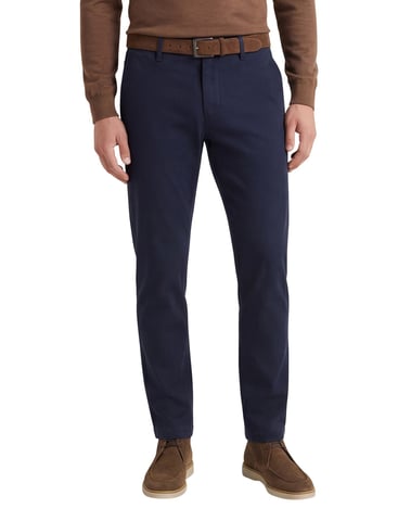 katoenen Pierre Cardin pantalon donkerblauw normale fit