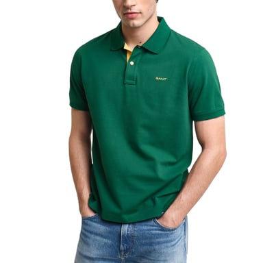 GANT Herenpolo van piqué Korte mouwen Casual zomershirt Katoen New Jersey