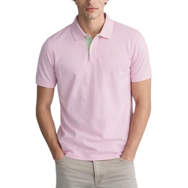 GANT Herenpolo van piqué met korte mouwen Casual zomershirt Katoen New Jersey