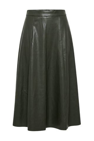 TRENDYOLMİLLA Women's Khaki Plain Maxi A-line A-line Skirts
