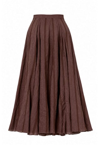 Trendyol Modest Women's Brown Plain Maxi Skater Modest Skirts