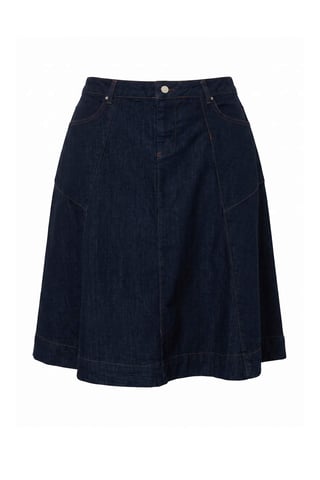Trendyol Curve Women's Dark blue Plain Midi A-line Plus Size Skirts