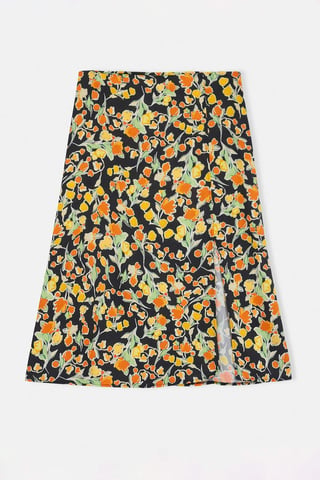 Trendyol Curve Women's Multicolor Polka dot Midi A-line Plus Size Skirts