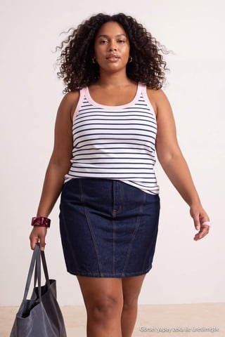 Trendyol Curve Women's Dark blue Plain Short / Mini Basic Pencil skirt Plus Size Skirts