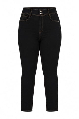 Trendyol Curve Women's Black Plain Skinny Normal waist Plus Size Jeans