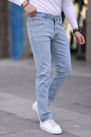 TRENDYOL MAN Men's Blue Plain Skinny Normal waist Jeans