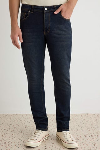 TRENDYOL MAN Men's Dark blue Plain Skinny Normal waist Jeans