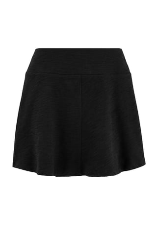 Trendyol Curve Women's Black Plain Short / Mini Skater Plus Size Skirts
