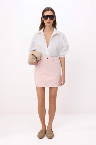 TRENDYOLMİLLA Women's Pink Plain Short / Mini Skirts