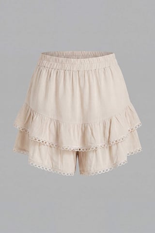 TRENDYOLMİLLA Women's White Plain Short / Mini Skort Skirts