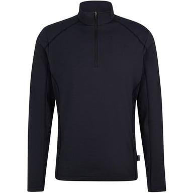 Ziener Mens Jelano Quarter Zip Fleece Top (Black)