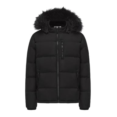 SoulCal Mens Bubble Recycled Polyester Puffer Jacket (Black)