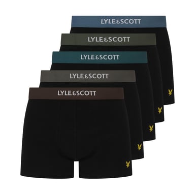 Lyle And Scott 5-pack boxers voor heren in zwart, multicolor W