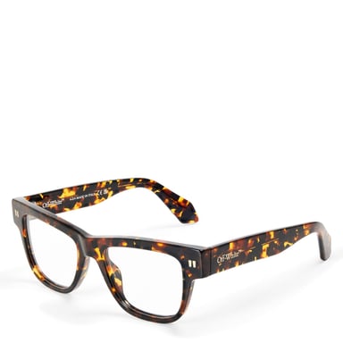 Off-White Accessories Style 7W rechthoekige zonnebril met volledig montuur in Havana
