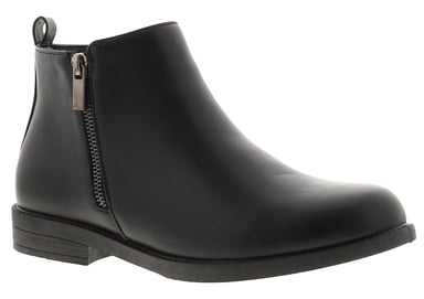 Platino Damesenkellaarsjes Holly Zip Zwart