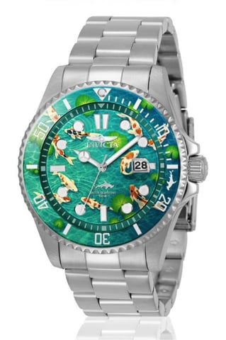 Invicta Pro Diver 51053 Men's Watch - Quartz Movement - Stainless Steel with Green Dial - 43 mm - Summerville
