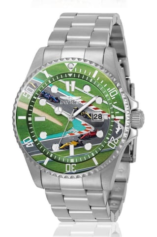 Invicta Pro Diver 51059 Men's Watch - Quartz Movement - Stainless Steel with Green Dial - 43 mm - Summerville
