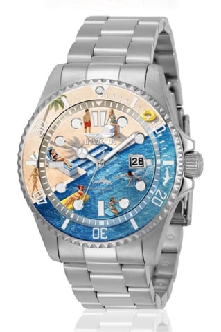 Invicta Pro Diver 51060 Men's Watch - Quartz Movement - Stainless Steel with Blue Dial - 43 mm - Summerville