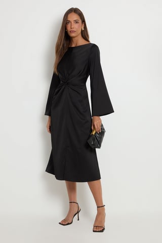 Abstract Twist midi-jurk