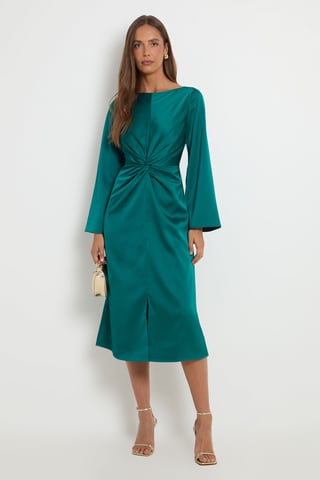 Abstract Twist midi-jurk