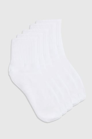 Witte sportsokken, 5-pack