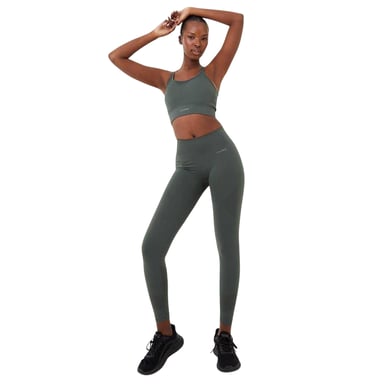 USA Pro Womens/Ladies Seamless High Rise Leggings (Khaki)