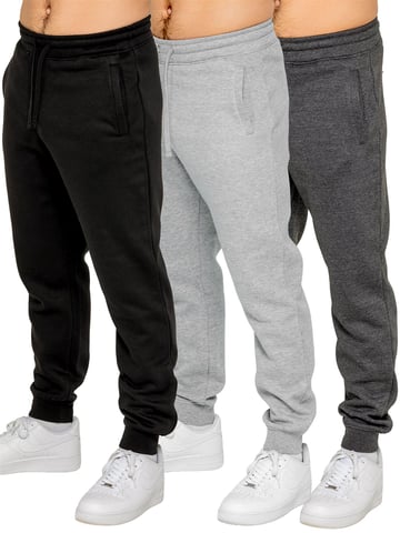 Kruze | 3-Pack Heren Fleece Joggingbroeken