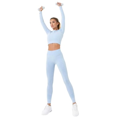USA Pro Womens/Ladies Seamless High Rise Leggings (Brunnera Blue)