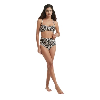 Be You Womens/Ladies Leopard Print Bikini Top (Monochrome)