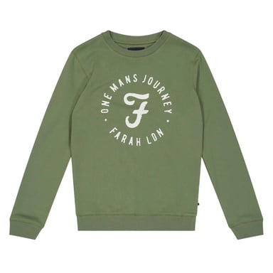 Farah Childrens/Kids One Mans Journey Logo Sweatshirt (Green)