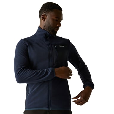 Regatta Mens Eadle Logo Full Zip Fleece (Navy)