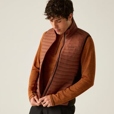 Regatta Mens Andreson Hybrid Padded Jacket (Burnt Henna/Black)